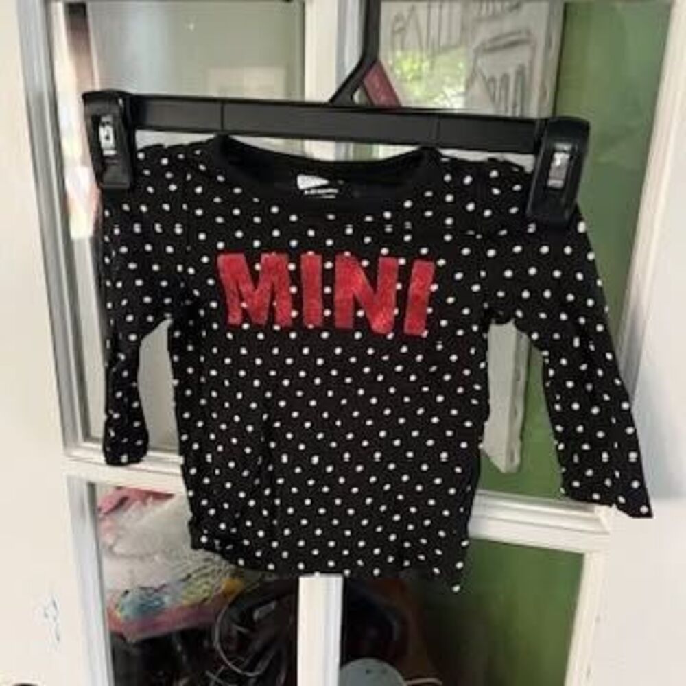 Crazy 8 Polka Dot 'MINI' Long Sleeve Shirt, 6-12 Months